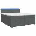 vidaXL Posteľ boxspring s matracom Tmavosivá 200 x 200 cm Látka