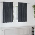 vidaXL Zatemňovacie závesy 2 ks Tmavosivá 140 x 140 cm Zamat