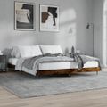 vidaXL Posteľný rám bez matraca dymový dub 180x200 cm kompozitné drevo