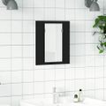 vidaXL LED kúpeľňová zrkadlová skrinka čierna 40x12x45 cm akryl