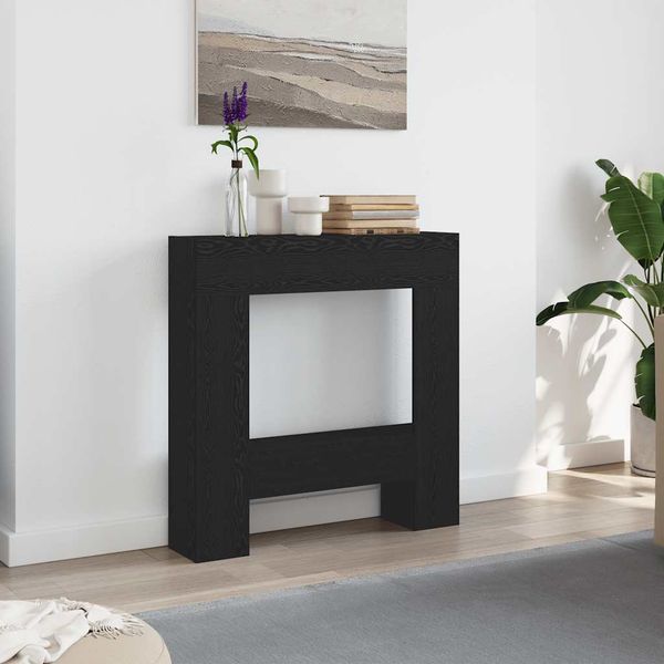 vidaXL Krb Surround Čierny dub 81x18x82 cm Upravené drevo