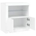 vidaXL Komoda s LED svetlami biela 60,5x37x67 cm