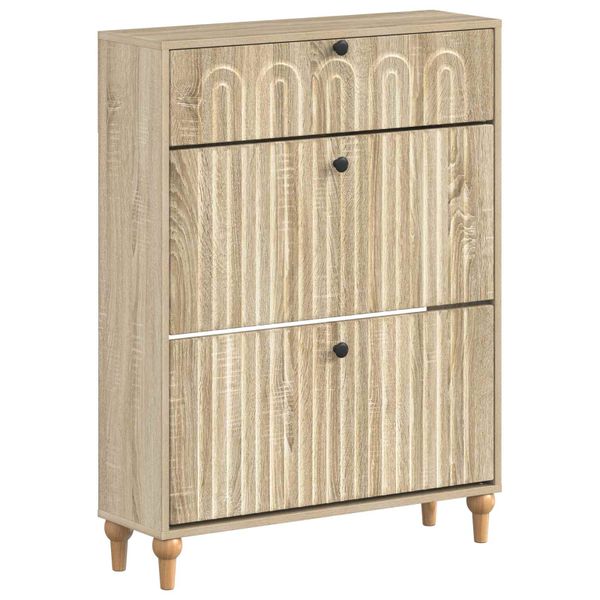 vidaXL Skriňa na topánky ALKMAAR 78 x 24 x 103 cm Kompozitné drevo