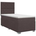 vidaXL Posteľ boxspring s matracom Tmavohnedá 100 x 200 cm Látka