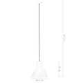 vidaXL Závesná lampa 25 W, biela, okrúhla 28,5 cm E27