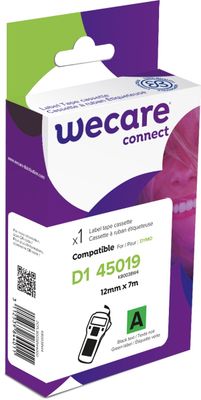 WECARE ARMOR páska kompatibilná s DYMO S0720590,Black/Green,12MM*7M