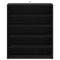 vidaXL Skriňa na topánky 60 x 35 x 70 cm Kompozitné drevo Čierny dub