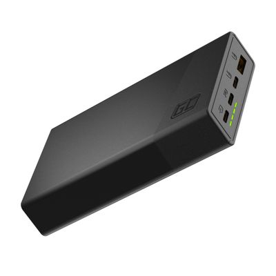 Green Cell PBGC03S powerbanka PowerPlay 20S 20000mAh 22.5W PD USB-C pre iPhone 15 14 13 12, čierna
