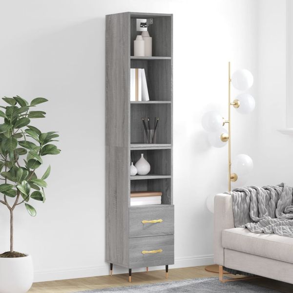 vidaXL Vysoká skrinka dub sonoma 34,5x34x180 cm spracované drevo