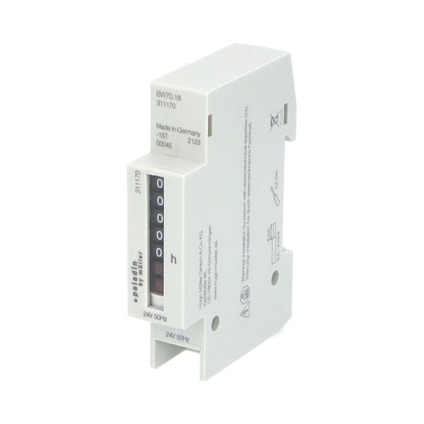 Počítadlo provoz. hodin PALADIN 311170 (BW 70.18), 24V, 50Hz, 1mod., šedé, na DIN lištu