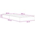 vidaXL Rám postele so skladom Biela 80 x 200 cm Kompozitné drevo