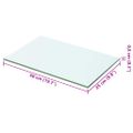 vidaXL Poličkový panel z priehľadného skla, 50x25 cm