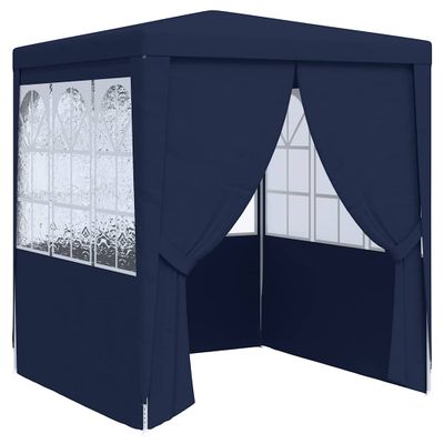 vidaXL Profesionálny párty stan+bočné steny 2x2 m, modrý 90 g/m²