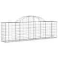 vidaXL Oblúkový gabionový kôš 5 ks 200x30x60/80 cm pozinkované železo