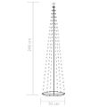vidaXL Vianočný stromček, kužeľ, 136 LED, farebné svetlo 70x240 cm
