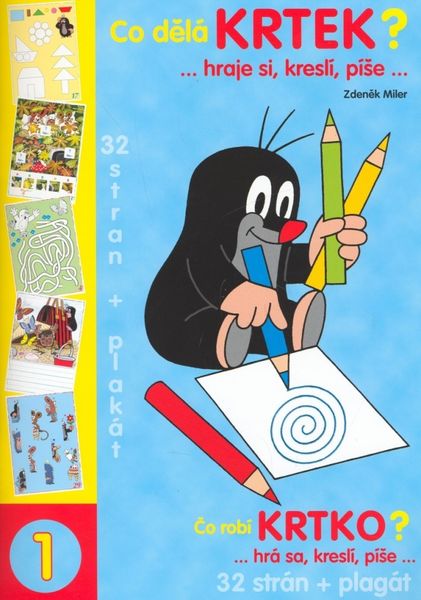 Omaľovánka A4 book Čo robí Krtko?