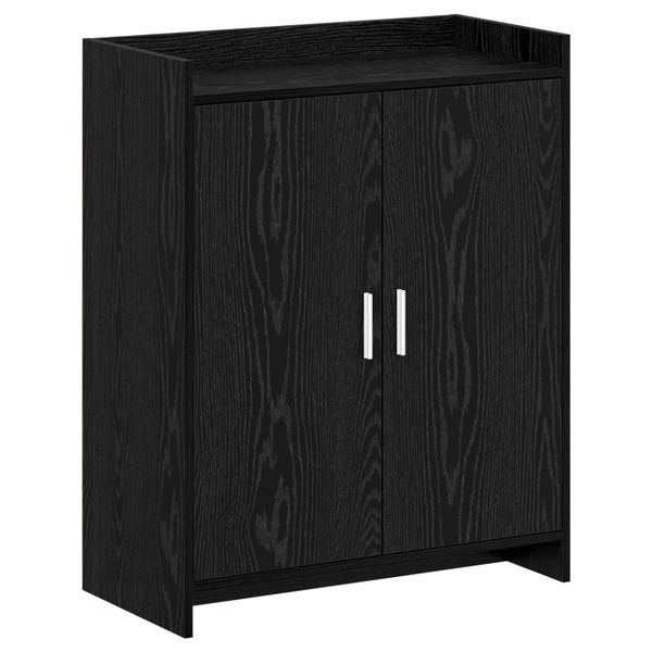 vidaXL Skriňa na topánky Čierny dub 73,5 x 36 x 92 cm Kompozitné drevo
