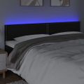 vidaXL Čelo postele s LED čierne 160x5x78/88 cm umelá koža