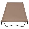 vidaXL Kempingové ležadlá 2ks 180x60x19cm, látka oxford,oceľ,sivohnedé