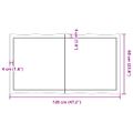 vidaXL Stolová doska 120x60x(2-6) cm neošetrený masív živé hrany