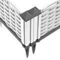 vidaXL Záhradný kvetináč s kolíkmi biely 42,5x42,5x28,5 cm PP