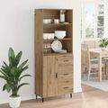 vidaXL Highboard 2 ks Remeselný dub 69,5 x 32,5 x 180 cm