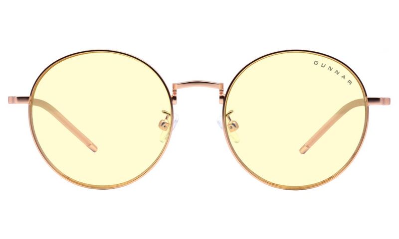 GUNNAR kancelářske/herní brýle ELLIPSE ROSE GOLD * jantárová skla * BLF 65 * GUNNAR focus Brýle, herní, zlato-ružové obroucky, jantarová skla