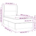vidaXL Posteľný rám boxspring s matracom zelený 90x190 cm látka