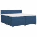 vidaXL Posteľ boxspring s matracom Modrá 200 x 200 cm Látka
