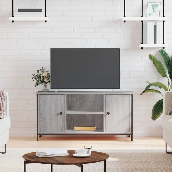vidaXL TV skrinka sivý dub sonoma 100x40x50 cm spracované drevo