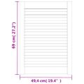 vidaXL Lamelové dvierka na skrinku 4 ks 69x49,4 cm, borovicový masív