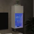 vidaXL TV skrinka s LED svetlami biela 40,5x30x90 cm
