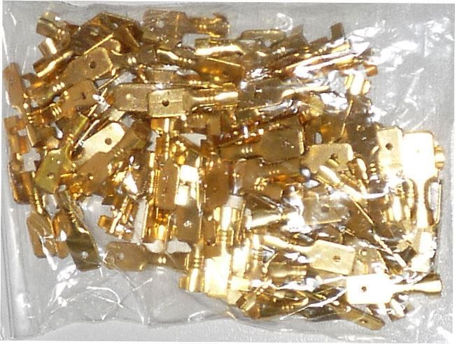 Faston-konektor 6,3mm so zámkom, kábel 1,5mm2, balenie 100ks