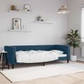 vidaXL Denná posteľ modrá 80x200 cm zamat
