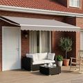 vidaXL Elektrický automatický rám markízy Biely 4 x 2 m Hliník