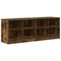 vidaXL Skriňa pod posteľ s poličkou 2 ks Dymový dub 66 x 33 x 48 cm