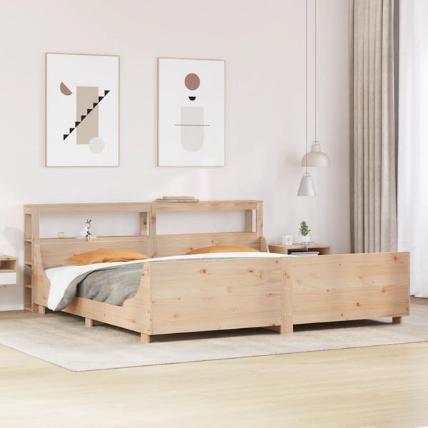 vidaXL Posteľ bez matraca 200x200 cm masívna borovica