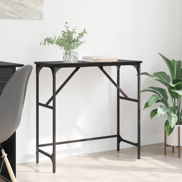 vidaXL Konzolový stôl Čierny dub 75 x 32 x 75 cm Kompozitné drevo