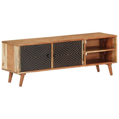 vidaXL TV skrinka 112x30x40 cm akáciový masív