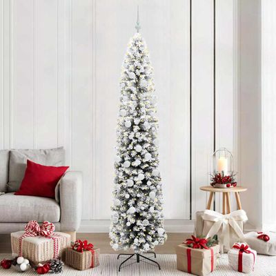 vidaXL Umelý vianočný stromček Zelená 210 cm PVC, oceľ a plast