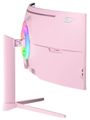 AROZZI NOVA herní monitor 49" 49TUW165 Pink/ LED/ 5120x1440/ 165Hz/ VA/ 3000:1/ 1ms/ 2xHDMI/ DP/ USB-C/ růžový LED monitor, herní, zakrivený, 49", VA, 5120×1440, 32:9, 1ms, 165Hz, 2× HDMI, DisplayPort, USB-C, 2× USB, repro, ružový, en. tr.