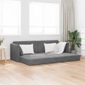 vidaXL Podlahová pohovka na spanie Tmavo šedá 213 x 70 x 77 cm Zamat