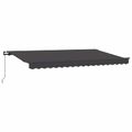 vidaXL Sklopná markíza Antracit 400 x 200 cm látka