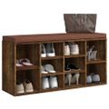 vidaXL Lavica na topánky dymový dub 103x30x48 cm spracované drevo