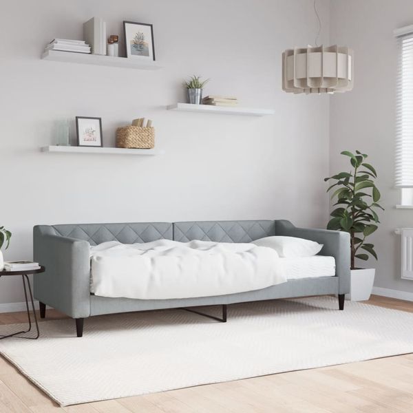 vidaXL Denná posteľ s matracom bledosivá 80x200 cm látka