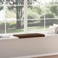 vidaXL Vankúš na lavičku Umelý semišový materiál Hnedá Hĺbka 35 cm