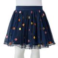 Detská tylová sukňa s polka bodkami námornícka modrá 104