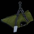 vidaXL Psí kabát Armádna zelená L28 Flís a polyester