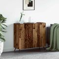 vidaXL Servírovacia skriňa Staré drevo 89,5 x 34 x 80 cm