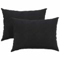 vidaXL Vankúše na pohovku 2 pcs Čierna 70 x 50 cm Kordúrová tkanina